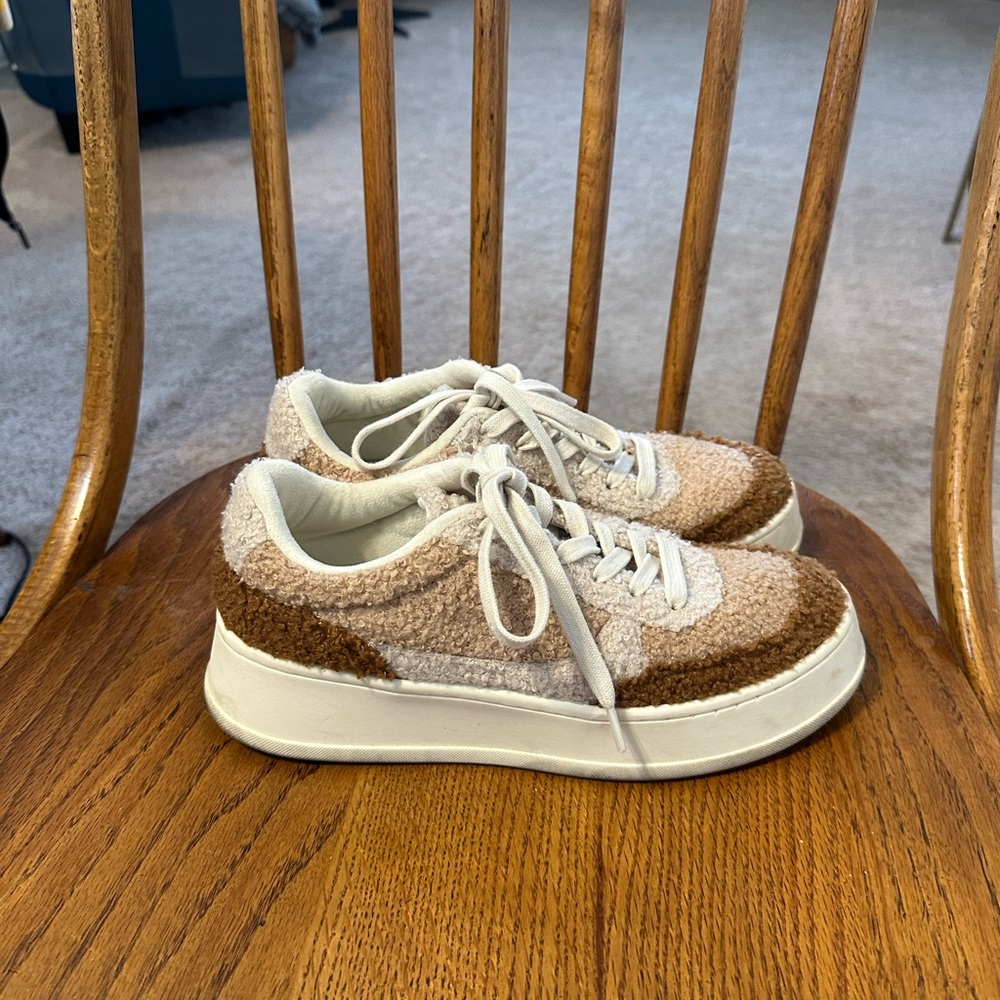 Zara Beige and Brown Women's Sneakers